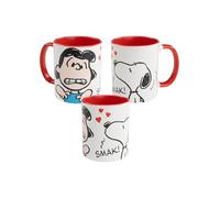 The Peanuts Snoopy Tasse à café Smak Lucy Tasse à café en céramique 320 ml Rouge/blanc