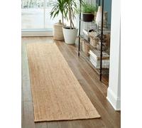 THE PIKKU INTERNATIONAL Tapis rectangulaire tressé à la Main en Jute pour Salon, Couloir (60 x 210 cm)