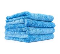 The Rag Company - Eagle Edgeless 500 (lot de 4) de serviettes coréennes professionnelles en microfibre 70/30, 500 g/m², 40,6 x 40,6 cm, bleu