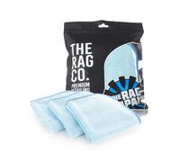 The Rag Company - FTW Premium - Serviettes de Nettoyage en Microfibre 70/30 pour Verre, fenêtres, miroirs, Surfaces polies - sans Traces - sans Rayures, 40,6 x 4,9 m Bleu Clair (Lot de 3)