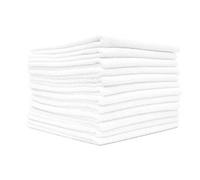The Rag Company Lot de 12 Chiffons Microfibre Multi-usages, Ultra absorbants, sans Peluches ni Traces, pour Cuisine, Bureau, Salle de Bain, 300 g/m², 30,5 x 30,5 cm, Blanc