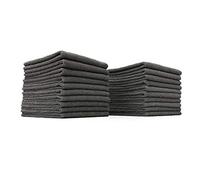 The Rag Company Lot de 20 Chiffons Microfibre Multi-usages, Ultra absorbants, sans Peluches ni Traces, pour Cuisine, Bureau, Salle de Bain, 300 g/m², 25,4 x 25,4 cm, Gris