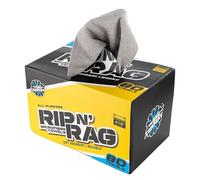 The Rag Company - Rip N' Rag Serviettes en Microfibre réutilisables Multi-usages pour la Maison, Le Bureau, Le Garage, Le Camping-Car et Plus - Rouleau de 80 Serviettes - Mélange 70/30 de qualité