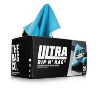 The Rag Company Ultra Rip N' Rag XL Lot de 50 Serviettes en Microfibre réutilisables de qualité supérieure pour revêtements, Verre, détails, Maison, Camping-Car et Plus Encore - Mélange 70/30 de