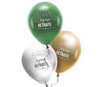 THE REPLICANT Accessoire de Fête/Sachet de 8 Ballons Joyeuse Retraite/Dimensions : 30 x 30 cm