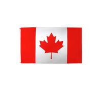 THE REPLICANT Drapeau National 150x90cm avec 2 Œillets Métalliques/Polyester Haute Résistance/Décoration Murale, Événement Sportif, Pavillon pour Intérieur et Extérieur (Canada)