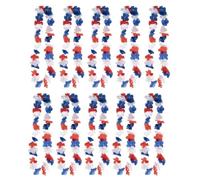 THE REPLICANT Lot de 10 Colliers Hawaïens à Fleurs en Tissu Tricolore - Accessoire de Fête pour Anniversaire, Pool Party et Supporters - Taille Unique