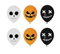 THE REPLICANT Sachet de 6 Ballons Halloween - Dimensions : 30 x 30 cm