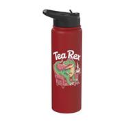 Thé Rex Dinosaure Boire Thé Drôle Design Stainless Steel Insulated Water Bottle