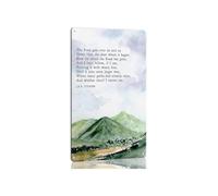 The Road Goes Ever On And On Famous Literary Verse Metal Tin Sign Antique Look Wall Plaque for Home Theater Sitting Room Bookshelf Display Fantasy Decor 8 X 12 inch