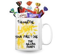 THE ROLLING STONES - mug garni de 15 chocolats KINDER, CÉLÉBRATIONS