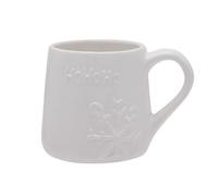 The Seasonal Gift Co - Tasse en céramique blanche - Motif flocon de neige Hohoho - Cadeau de Noël fantaisiste et cadeau pour la maison pour le thé, le café et les fêtes festives.