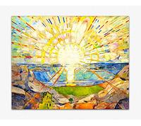 The Sun décoratif moderne pour la maison - Edvard Munch Sun Poster d'art | Sun Wall Art Aesthetic Room Decor, Boho Bedroom Minimalist Gift for Women Affiche Decoration Murale (20cm x 25cm)