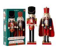 THE TWIDDLERS 2 Casse-Noisette Noël 30 cm, Figurine Bois Roi & Tambour | Soldat Décoration de Noël Intérieur, Christmas Nutcracker Soldier, Figurines Personnage et Soldats Déco