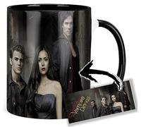 The Vampire Diaries Ian Somerhalder Paul Wesley Nina Dobrev Joseph Morgan A Tasse Ceramique Intérieure et Poignée Noire Mug