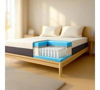 The White Stone Matelas 160x200 Memory Foam et Mousse Haut 22 cm