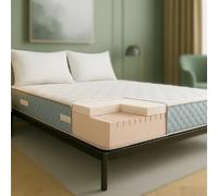 The White Stone Matelas 180x200 cm en Mousse Hypoallergénique et Memory Foam, Hauteur 22 c