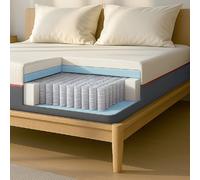 The White Stone Matelas 180x200 Ressorts Ensachés et Memory Foam