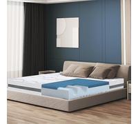 The White Stone Matelas à mémoire de Forme 135 x 190 à fermeté Moyenne | Hauteur 22 cm | Tissu hypoallergénique Respirant | Propriétés orthopédiques Auto-modelantes | Produit en Italie