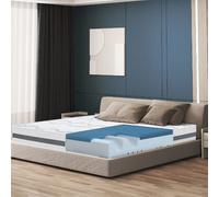 The White Stone Matelas Simple XL 125x200 Memory Foam orthopédique Hauteur 22 cm Made in Italy