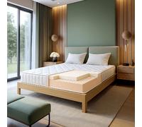 The White Stone Matelas Ignifuge 120x200 en Memory Foam Hauteur 20 cm - - Revêtement Anall