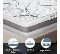The White Stone Matelas Simple XL 125x200 Memory Foam orthopédique Hauteur 22 cm Made in Italy