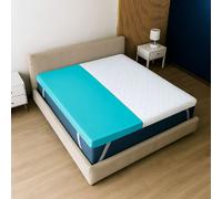 The White Stone Surmatelas 140x190 en Memory Foam à 9 Zones Différenciées - Épaisseur 10 c