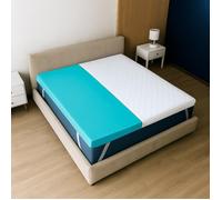 The White Stone Surmatelas 160 x 190 cm Mémoire de Forme 9 Zones | 7 cm | Housse Déhoussable Anti-allergique Pure