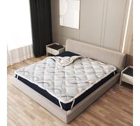 The White Stone Surmatelas 170 x 190 cm | Correcteur de Matelas aux Propriétés Ergonomiques | Garnissage en Fibre Ovatta Soft | Hauteur 5 cm | Tissu Respirant, Hypoallergénique et Anti-acariens