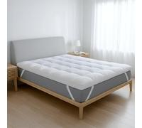 The White Stone Surmatelas 80 x 190 cm | Rembourrage en Ouate 1000 g/m² | Surmatelas Extra Confort avec Chambre d’Air Respirante Intégrée | Effet Nuage