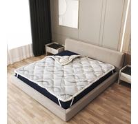 The White Stone Topper 150 x 190 cm Correcteur de Matelas Ergonomique Hauteur 5 cm Tissu Respirant, Antiallergique