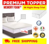 Surmatelas 90 x 210 en mousse à mémoire de forme | Hauteur 6 cm | Housse respirante et amovible | Antibactérien et antifongique