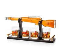 The Wine Savant Ensemble de carabine à whisky 1000 ml avec verres à balles - 57,1 cm - Idée cadeau d'anniversaire pour homme, cadeau d'anniversaire - Distributeur d'alcool et de vodka
