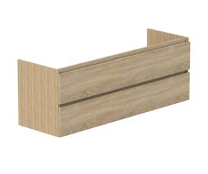 Thebalux meuble bas pour 2x évacuation / 2x vasque, Beat 45, 2x tiroir en applique, 2x liste de prise en bois de la couleur du meuble 1BE140040SQ