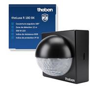 Theben Détecteur de mouvement infrarouge passif theLuxa R180 BK 180° PIR 12 m pour l'extérieur Noir
