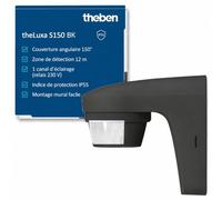 Theben Détecteur de mouvement theLuxa S150 BK PIR - 150° - portée 12 m - noir