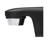 Theben 1010506 theLuxa S180 BK détecteur de Mouvement PIR 180° 12 m Noir | 1s - 20min, 500 W LED, anti-angle mort, mesure lumière mixte, passage par zéro, impulsion, orientable/inclinable, IP 55 noir