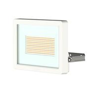Theben 1020676 theLeda B50 Dual WH projecteur LED 50 W extérieur IP65 blanc | 3000 K blanc chaud/4000 K blanc neutre commutable, 6900 lm, lentille transparente, 90° haut/70° bas, blanc