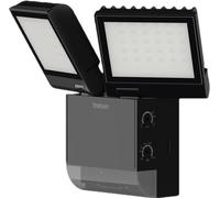 Theben 1020803 theLeda S17-100 BK Projecteur LED I Détecteur de mouvement intégré I noir I 17 W I Montage mural I Couleur de lumière 4000 K I Angle de détection 180° I Portée 10 m I Orientable ..