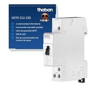Theben Télérupteur électromécanique OKTO S12-230 (3120120) 230 V 1 NO Rail DIN LED jusqu'à 200 W