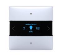 Contrôleur d'ambiance Theben iON 108 KNX avec régulateur de température intégré, blanc