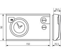 THEBEN AG THEB Thermostat d'horloge RAM722 blanc sans réserve de marche