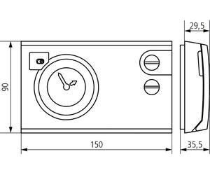 THEBEN AG THEB Thermostat d'horloge RAM722 blanc sans réserve de marche