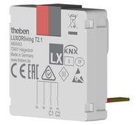 Theben LUXORliving T2.1 Interface à 2 boutons-poussoirs, entrée binaire, encastrée 4800403
