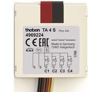 Theben TA 4 S - Interface de bouton-poussoir KNX quadruple avec raccordement de câble à 6 pôles
