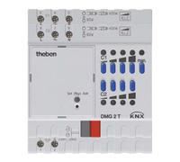 Theben Actionneur variateur DMG 2 T KNX – 2 voies, 0–100%, LED jusqu'à 400 W, Rail DIN 4TE
