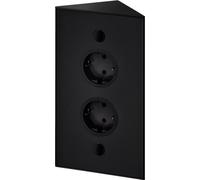 THEBO Colonne d'énergie double ST 3007-2 en noir / Prises d'angle / Bâti de prises / Prises de courant