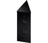 THEBO Colonne d'énergie double ST 3007-2C en noir / Prises d'angle / Bâti de prises / Prises de courant