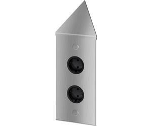 Thebo Prise d'angle 17586/200/2C Acier inoxydable double ST 3007-2C verticale