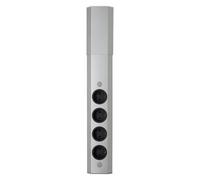 Colonne d'énergie ST 3081en ACIER INOXYDABLE avec 4 prises de courant de sécurité / multiprise / prise d'angle